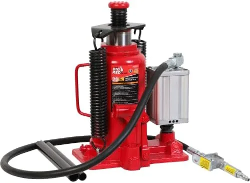 big red 20 ton hydraulic aluminum alloy pumppneumatic quick lift welded car bottle jack longer lifespan ideal for car pickup truck suv industrial engineering