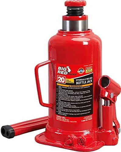 big red t92003b torin hydraulic welded bottle jack 20 ton 40000 lb capacity red